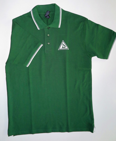 D-Rad Polo-Shirt grün, weiss S, M, L, XL  weiss bestickt mit Logo
